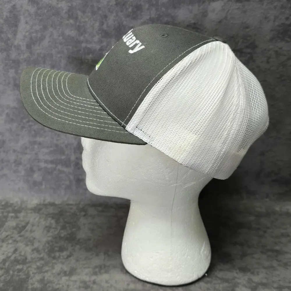 Sanctuary Beaker Gray White Trucker Hat Dutchie Richardson Adjustable Strap Cap